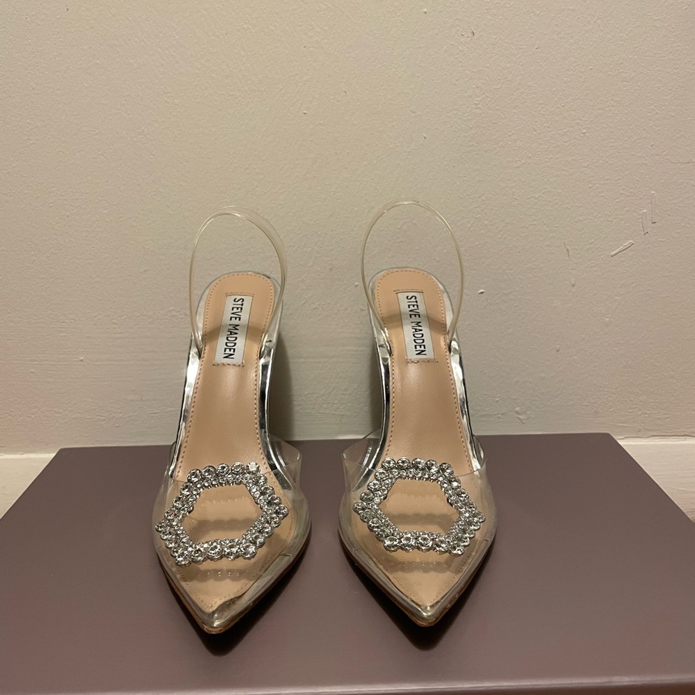 STEVE MADDEN CLEAR HEELS